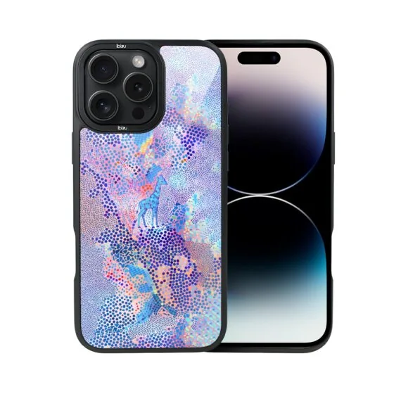 Etui do iPhone 14 Pro IBIZU DropGuard Matt z MagSafe, Bella Fantasia, Mozaikowa żyrafa (1)
