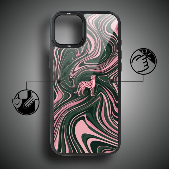 Etui do iPhone 15 IBIZU DropGuard Matt z MagSafe, Bella Fantasia, Dzika pantera (8)