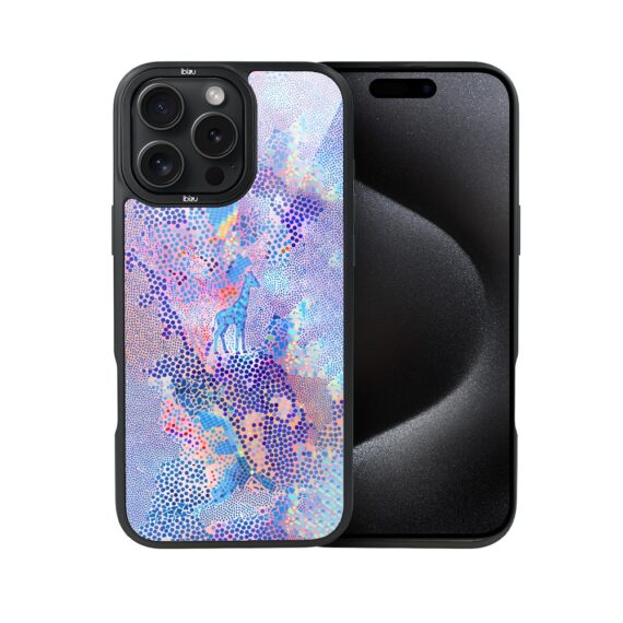 Etui do iPhone 15 Pro IBIZU DropGuard Matt z MagSafe, Bella Fantasia, Mozaikowa żyrafa (1)