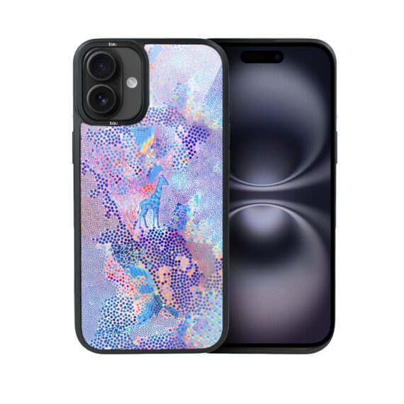 Etui do iPhone 16 IBIZU DropGuard Matt z MagSafe, Bella Fantasia, Mozaikowa żyrafa (1)