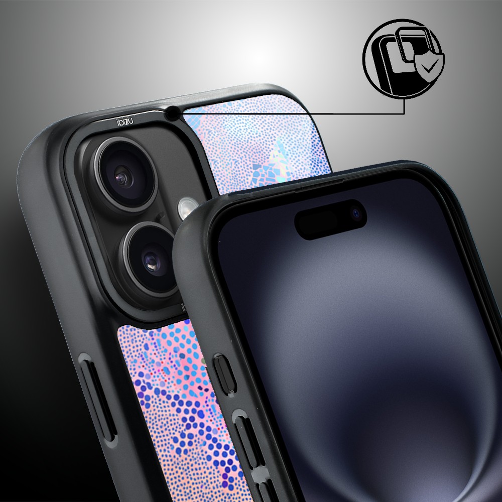 Etui do iPhone 16 IBIZU DropGuard Matt z MagSafe, Bella Fantasia, Mozaikowa żyrafa (4)