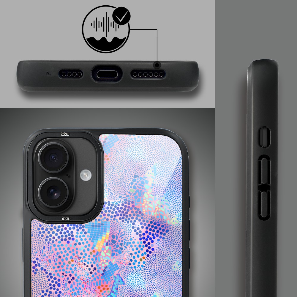 Etui do iPhone 16 IBIZU DropGuard Matt z MagSafe, Bella Fantasia, Mozaikowa żyrafa (5)