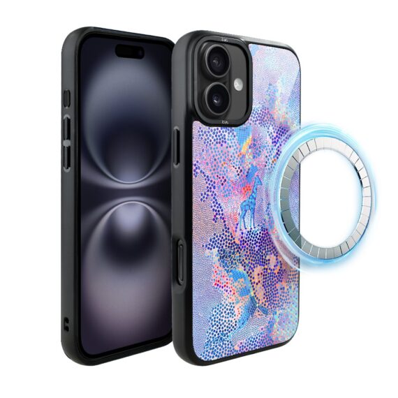 Etui do iPhone 16 IBIZU DropGuard Matt z MagSafe, Bella Fantasia, Mozaikowa żyrafa (7)