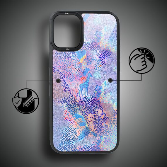 Etui do iPhone 16 IBIZU DropGuard Matt z MagSafe, Bella Fantasia, Mozaikowa żyrafa (8)