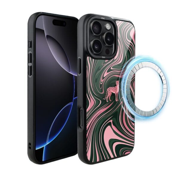Etui do iPhone 16 Pro Max IBIZU DropGuard Matt z MagSafe, Bella Fantasia, Dzika pantera