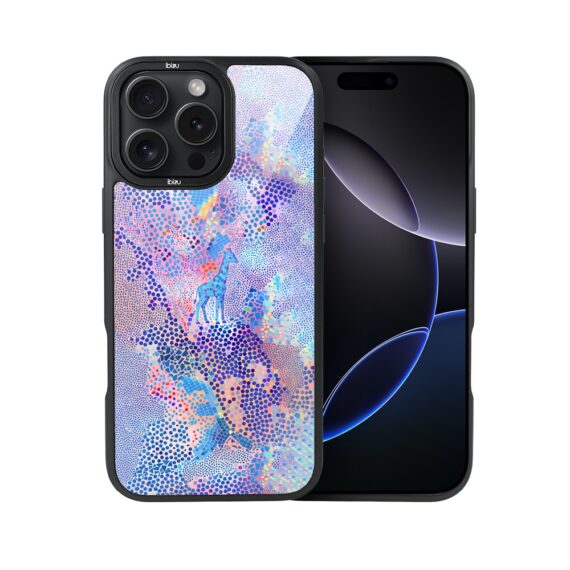 Etui do iPhone 16 Pro IBIZU DropGuard Matt z MagSafe, Bella Fantasia, Mozaikowa żyrafa (1)