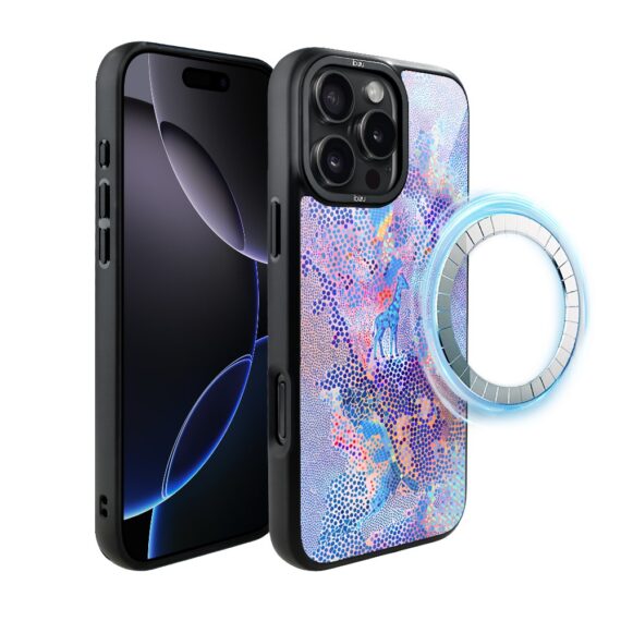 Etui do iPhone 16 Pro IBIZU DropGuard Matt z MagSafe, Bella Fantasia, Mozaikowa żyrafa (7)