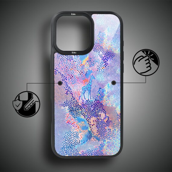 Etui do iPhone 16 Pro IBIZU DropGuard Matt z MagSafe, Bella Fantasia, Mozaikowa żyrafa (8)