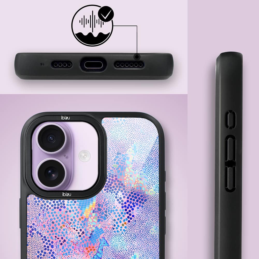 Etui do iPhone 17 IBIZU DropGuard Matt z MagSafe, Bella Fantasia, Mozaikowa żyrafa (2)