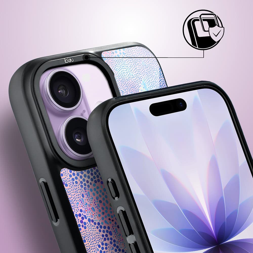 Etui do iPhone 17 IBIZU DropGuard Matt z MagSafe, Bella Fantasia, Mozaikowa żyrafa (3)