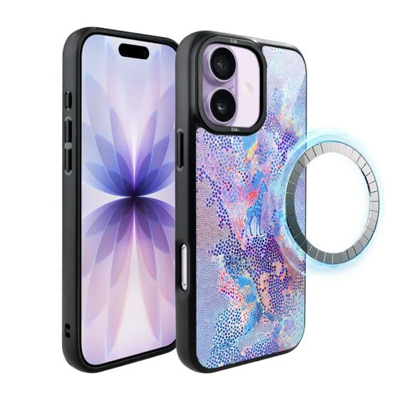 Etui do iPhone 17 IBIZU DropGuard Matt z MagSafe, Bella Fantasia, Mozaikowa żyrafa (7)