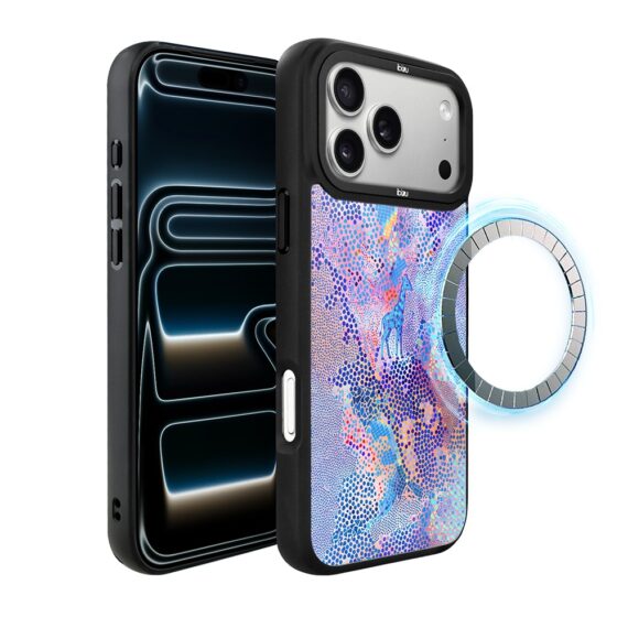 Etui do iPhone 17 Pro IBIZU DropGuard Matt z MagSafe, Bella Fantasia, Mozaikowa żyrafa (7)