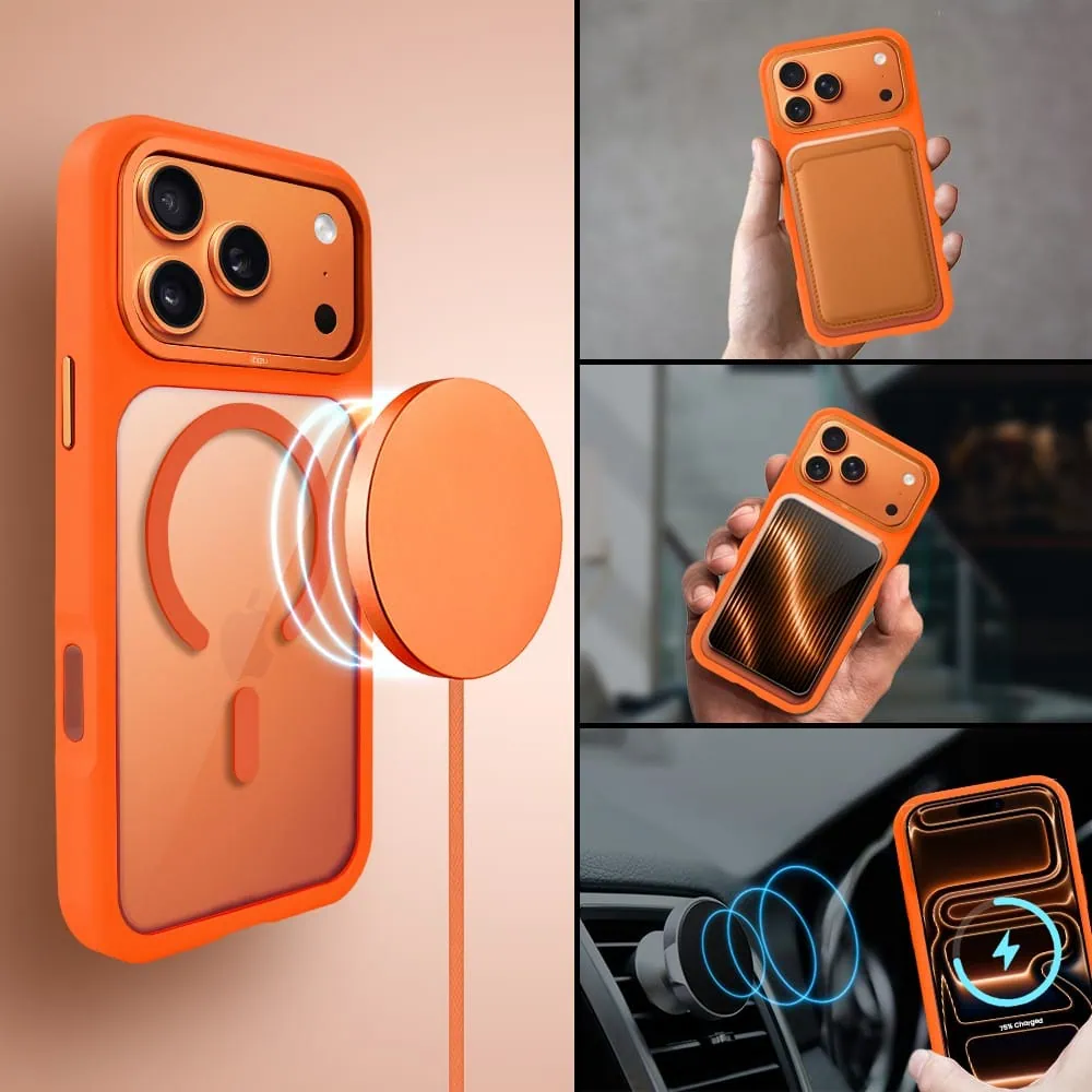 etui do iphone 17 pro ibizu guardabella z magsafe, pomarańczowe