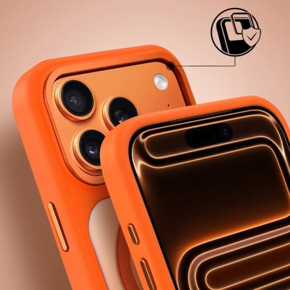 etui do iphone 17 pro ibizu guardabella z magsafe, pomarańczowe