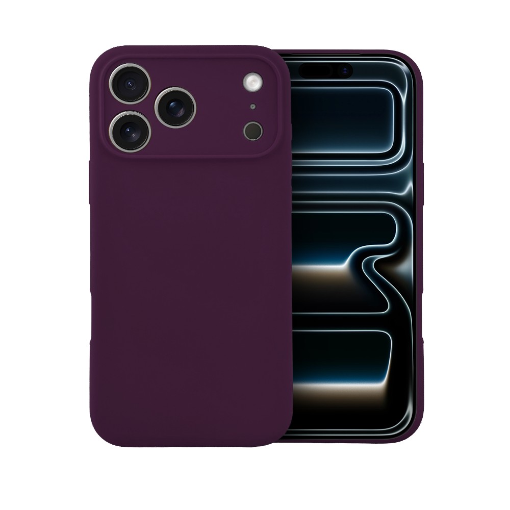 etui do iphone 17 pro max, silikonowe z magsafe, mikrofibra soft touch z osłoną na aparat, burgundowe