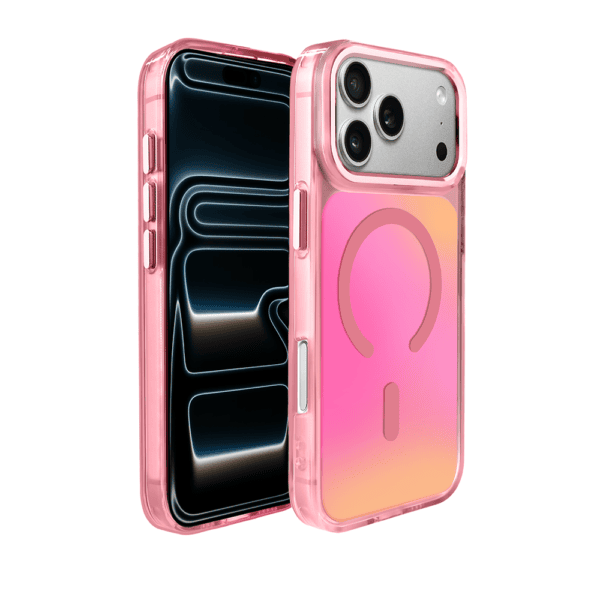 Etui do iPhone 17 Pro Miami Vibe z MagSafe, zmieniające kolor, różowe