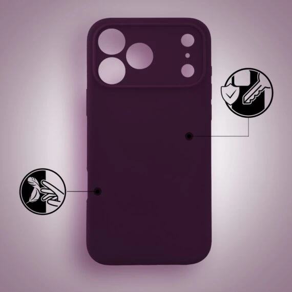 etui do iphone 17 pro silikonowe z mikrofibrą soft touch z osłoną na aparat, jasny żółty (kopia)