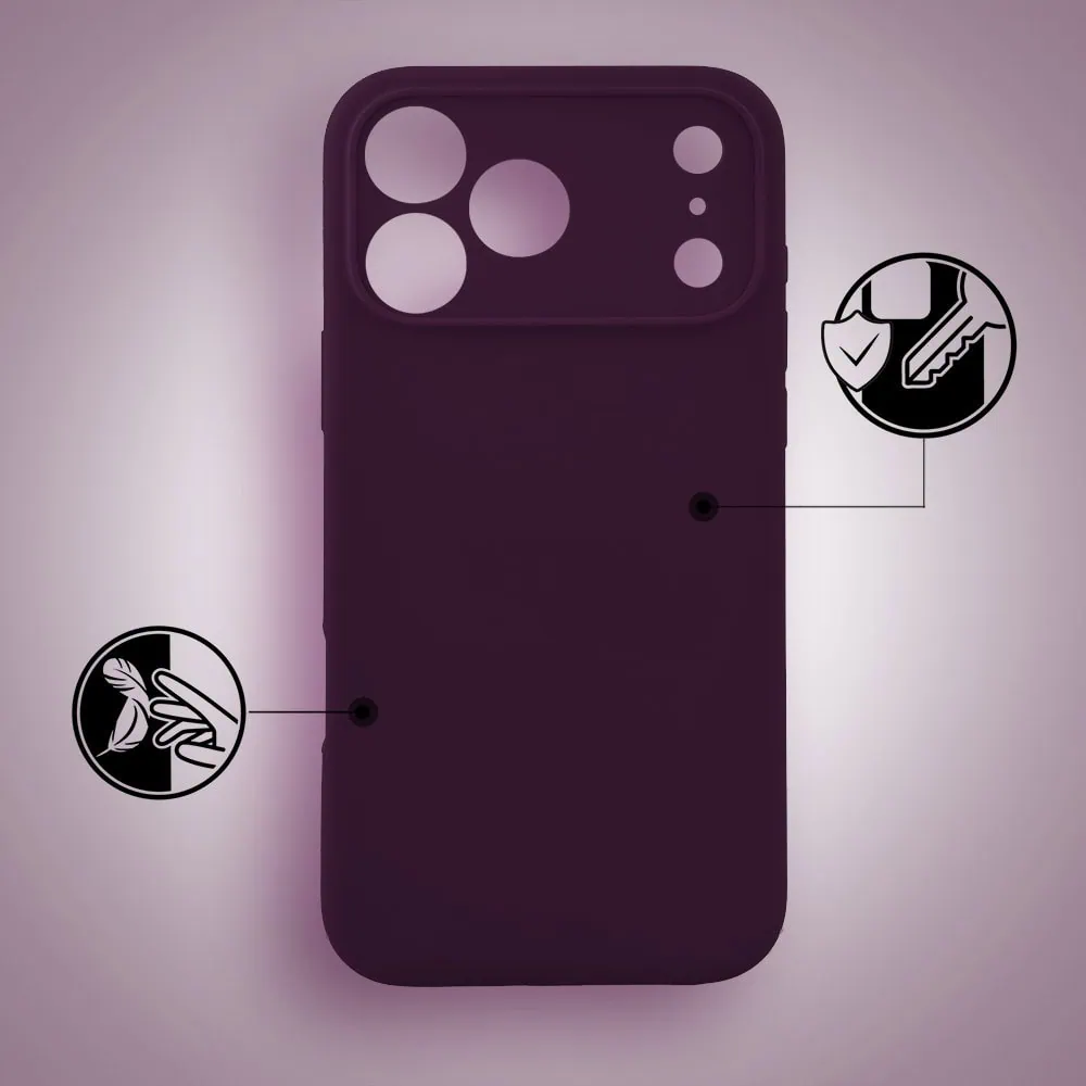 etui do iphone 17 pro silikonowe z mikrofibrą soft touch z osłoną na aparat, jasny żółty (kopia)