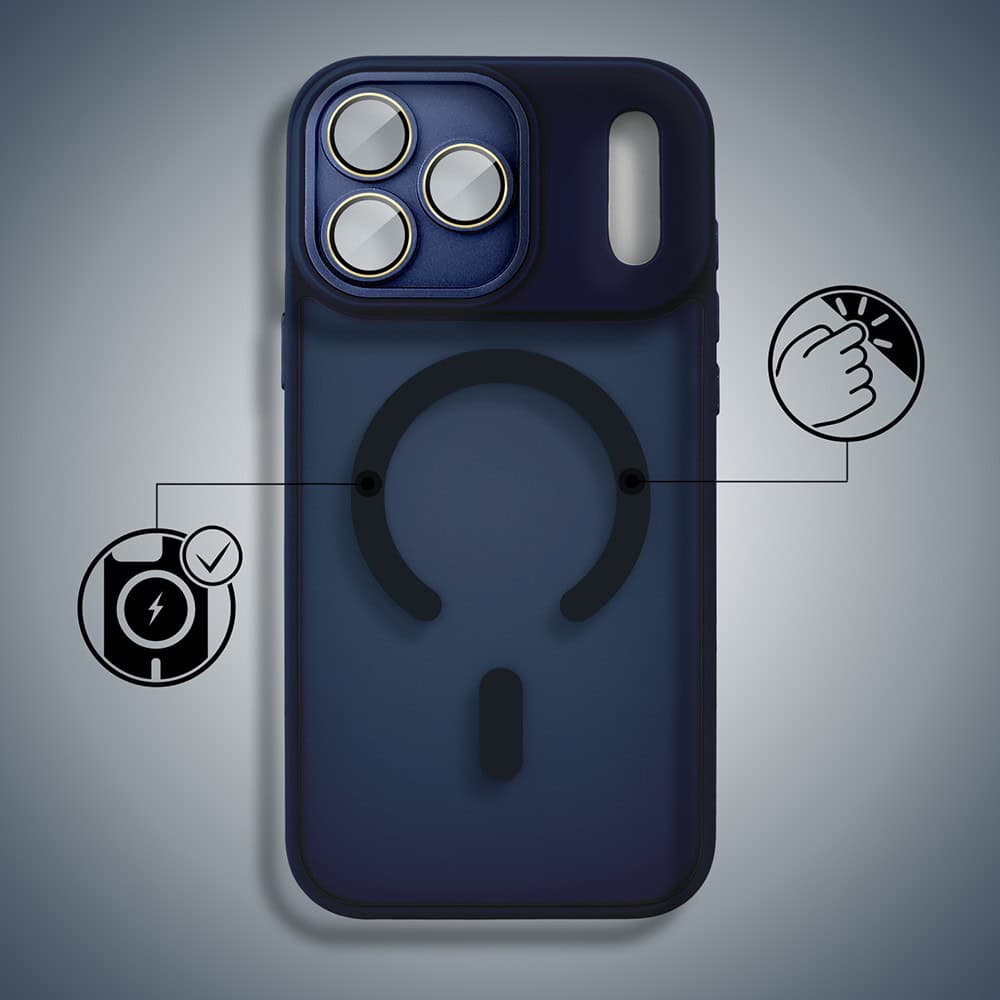 Etui do iPhone 18 Pro Color Flush z MagSafe, z osłoną aparatu, granatowe (4) etui do iphone 18 pro color flush z magsafe, z osłoną aparatu, granatowe
