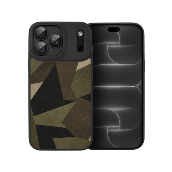 etui do iphone 18 pro color flush z magsafe, z osłoną aparatu, miejskie moro, czarne