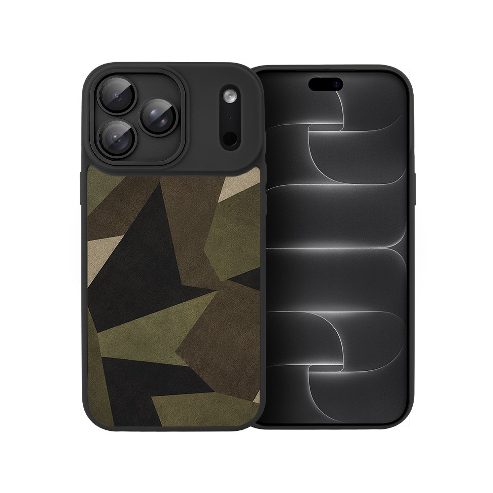 etui do iphone 18 pro color flush z magsafe, z osłoną aparatu, miejskie moro, czarne
