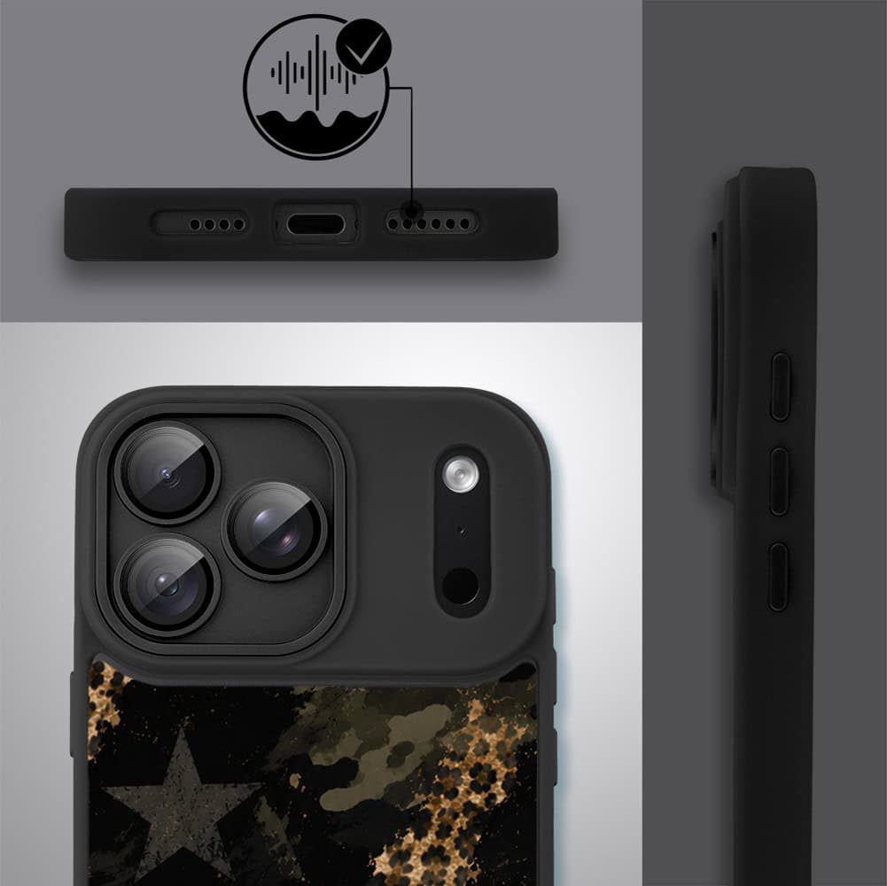 etui do iphone 18 pro color flush z magsafe, z osłoną aparatu, nocna rebeliantka, czarne