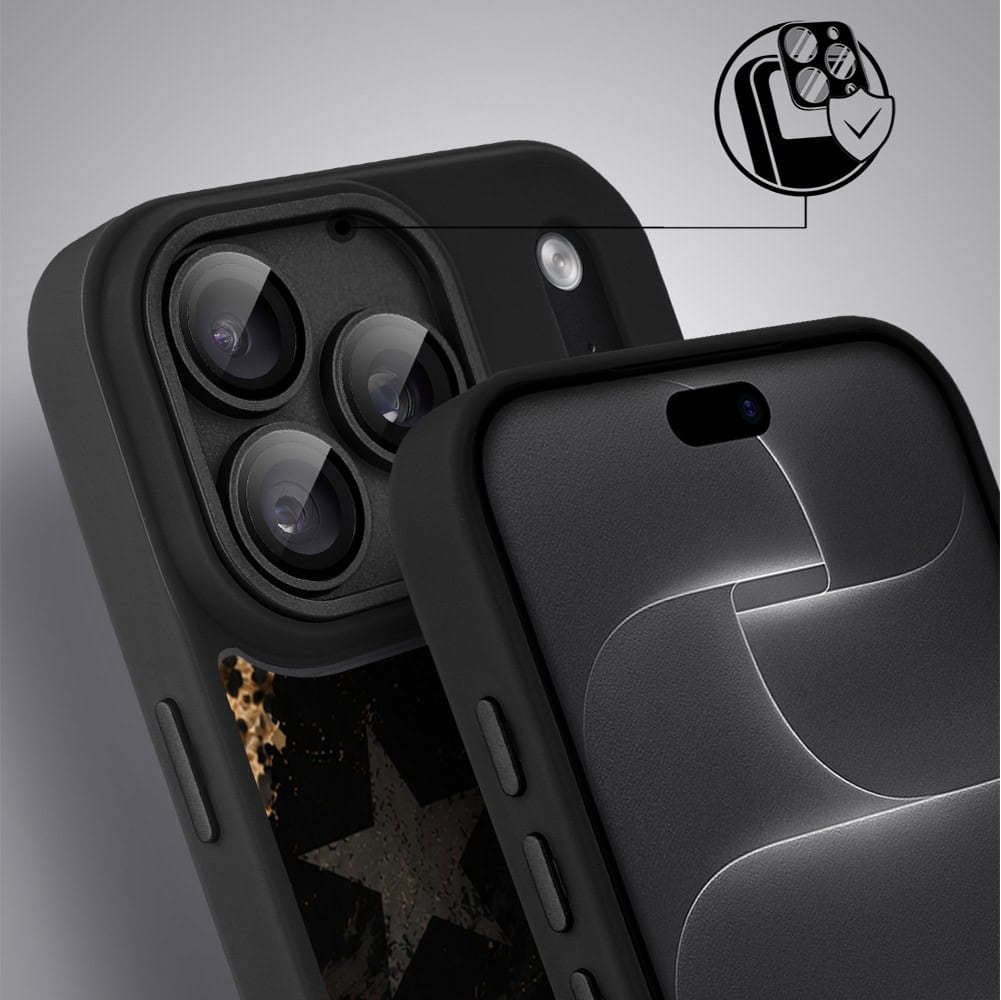 etui do iphone 18 pro color flush z magsafe, z osłoną aparatu, nocna rebeliantka, czarne