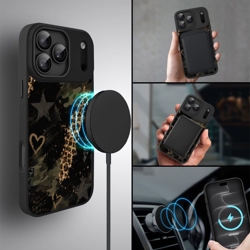 etui do iphone 18 pro color flush z magsafe, z osłoną aparatu, nocna rebeliantka, czarne