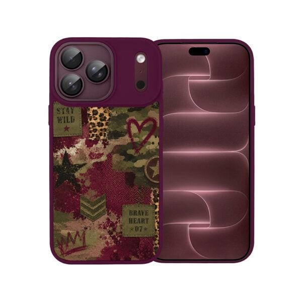 Etui do iPhone 18 Pro Color Flush z Magsafe, z osłoną aparatu, rebel soul, burgundowe