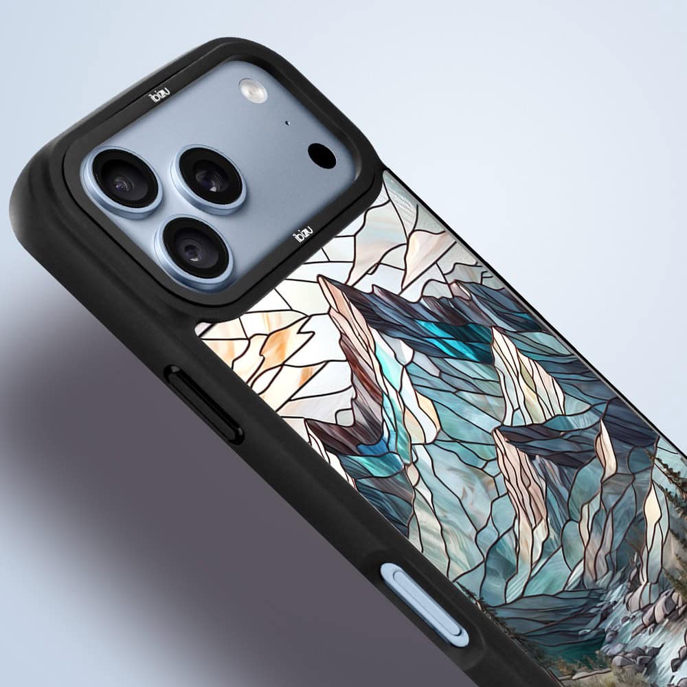 etui do iphone 18 pro ibizu dropguard matt z magsafe, barwy szkła, górski potok