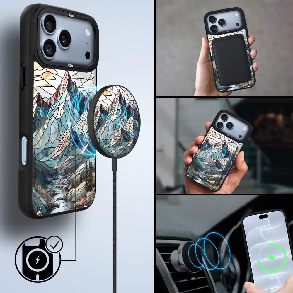 etui do iphone 18 pro ibizu dropguard matt z magsafe, barwy szkła, górski potok