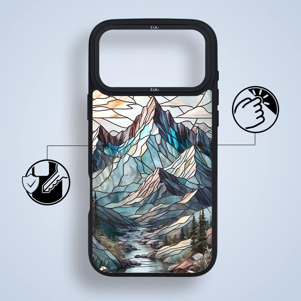 etui do iphone 18 pro ibizu dropguard matt z magsafe, barwy szkła, górski potok
