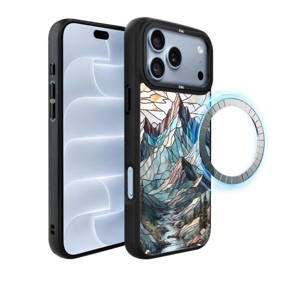 etui do iphone 18 pro ibizu dropguard matt z magsafe, barwy szkła, górski potok