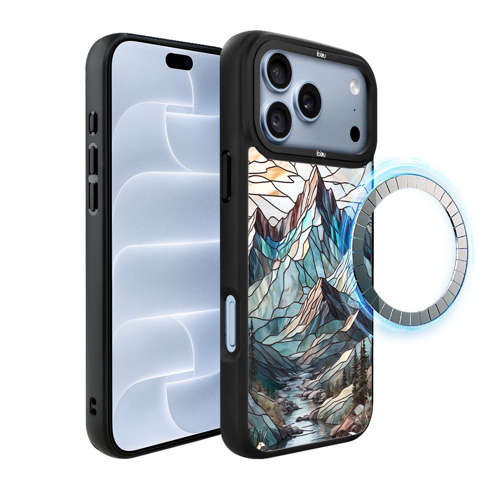 etui do iphone 18 pro ibizu dropguard matt z magsafe, barwy szkła, górski potok