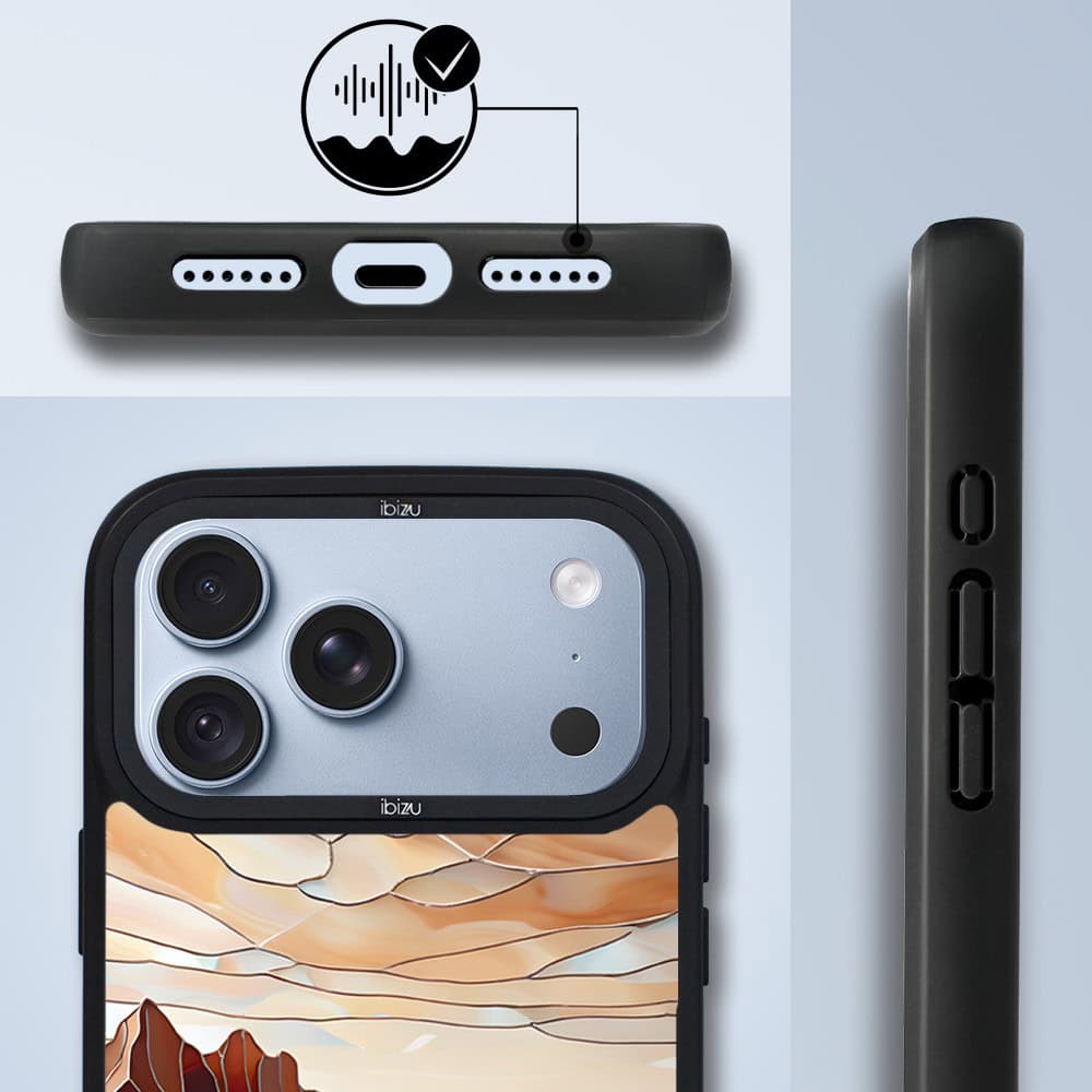 etui do iphone 18 pro ibizu dropguard matt z magsafe, barwy szkła, pustynny spokój