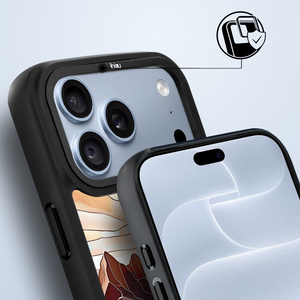 etui do iphone 18 pro ibizu dropguard matt z magsafe, barwy szkła, pustynny spokój
