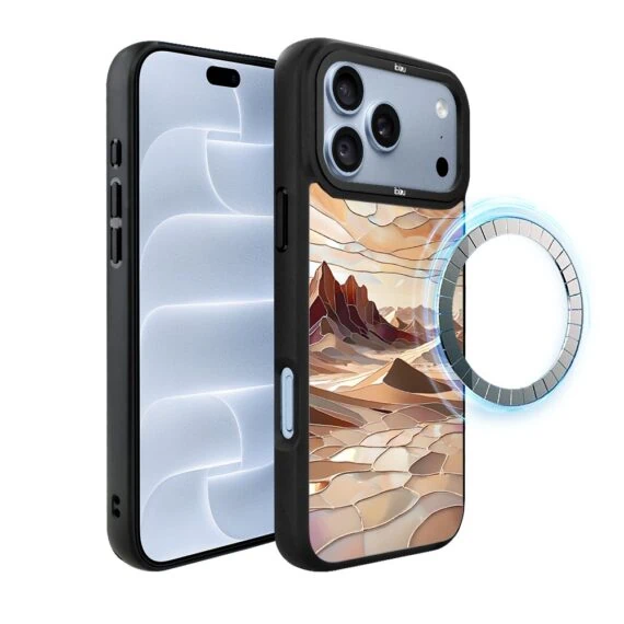etui do iphone 18 pro ibizu dropguard matt z magsafe, barwy szkła, pustynny spokój