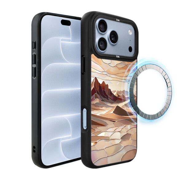 Etui do iPhone 18 Pro IBIZU DropGuard Matt z MagSafe, Barwy Szkła, Pustynny spokój