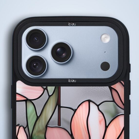 etui do iphone 18 pro ibizu dropguard matt z magsafe, barwy szkła, różowa magnolia