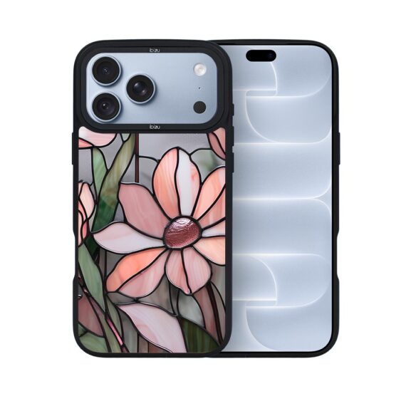 etui do iphone 18 pro ibizu dropguard matt z magsafe, barwy szkła, różowa magnolia