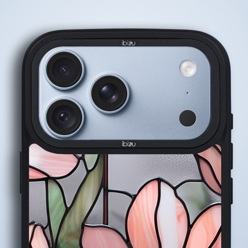 etui do iphone 18 pro ibizu dropguard matt z magsafe, barwy szkła, różowa magnolia