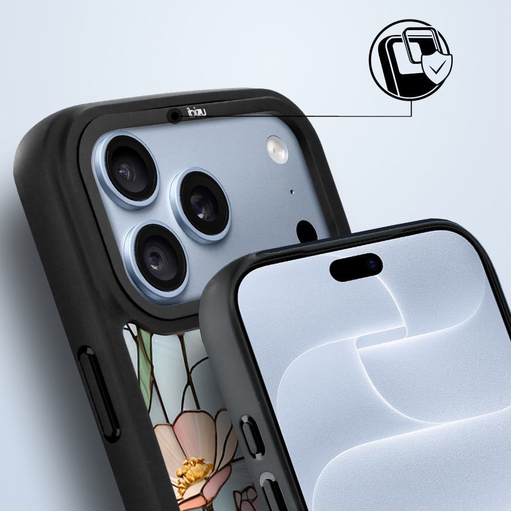etui do iphone 18 pro ibizu dropguard matt z magsafe, barwy szkła, szept kwiatów polnych