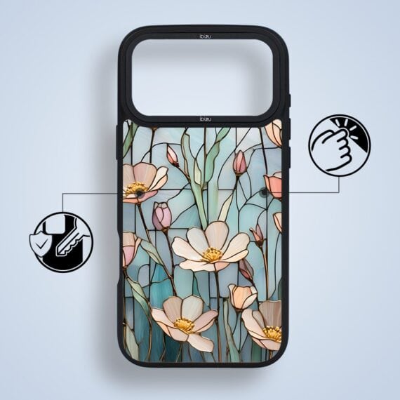 etui do iphone 18 pro ibizu dropguard matt z magsafe, barwy szkła, szept kwiatów polnych