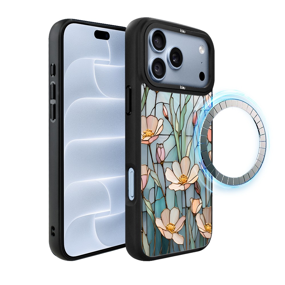 etui do iphone 18 pro ibizu dropguard matt z magsafe, barwy szkła, szept kwiatów polnych