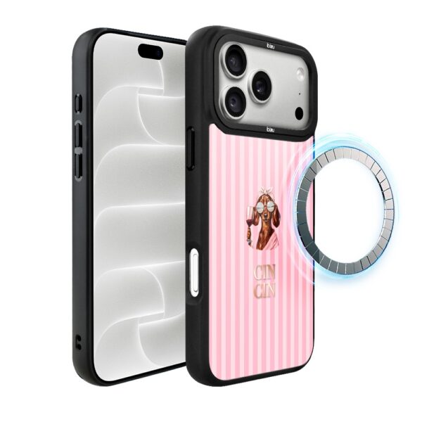 Etui do iPhone 18 Pro IBIZU DropGuard Matt z MagSafe, Bella Fantasia, Cin Cin Bella