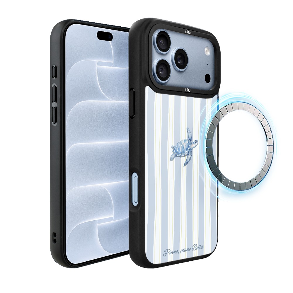 etui do iphone 18 pro ibizu dropguard matt z magsafe, bella fantasia, grecki żółw