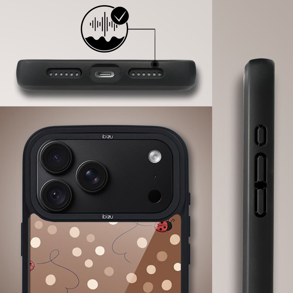 etui do iphone 18 pro ibizu dropguard matt z magsafe, bella fantasia, kawowe biedronki