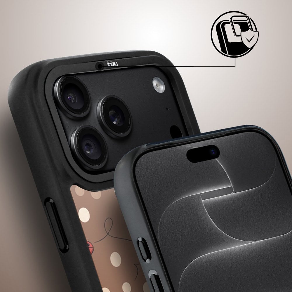 etui do iphone 18 pro ibizu dropguard matt z magsafe, bella fantasia, kawowe biedronki