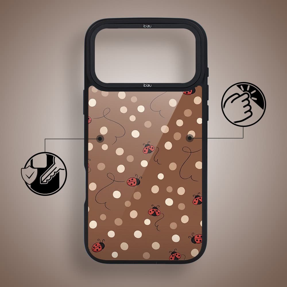 etui do iphone 18 pro ibizu dropguard matt z magsafe, bella fantasia, kawowe biedronki