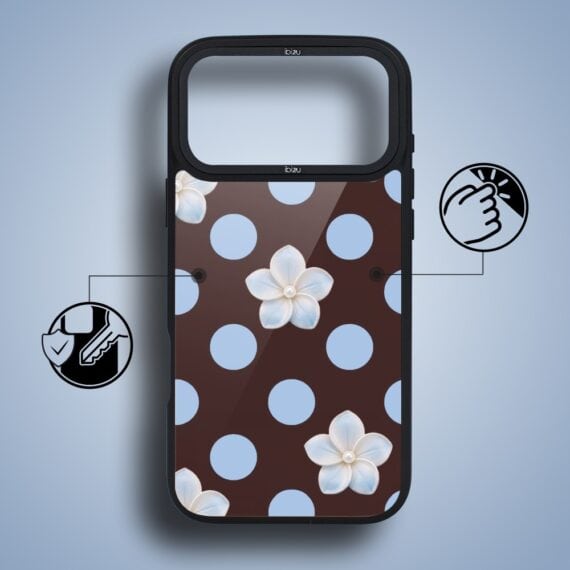 etui do iphone 18 pro ibizu dropguard matt z magsafe, bella fantasia, kwiat w czekoladzie